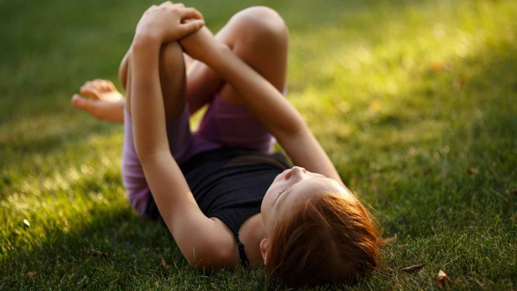 young girl in the yard 1024x576 - More Green, Less Screen - Martine Oglethorpe